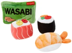 Frisco Plush Sushi Cat Toy with Catnip, Small, 4 count
