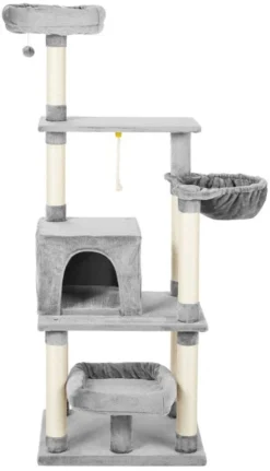 Frisco 66-in Cat Tree with Bed, Condo, Lounge Basket & Top Perch -FRISCO Sales 214380 PT2. SY630 V1589894166