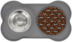 Frisco Silicone Slow Feeder Mat with Stainless Steel Bowl, 1.75 Cups -FRISCO Sales 215983 PT4. SY630 V1591020085