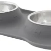 Frisco Double Stainless Steel Pet Bowl with Silicone Mat -FRISCO Sales 215988 MAIN. SY630 V1591020070
