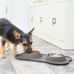 Frisco Double Stainless Steel Pet Bowl with Silicone Mat 15 Frisco Double Stainless Steel Pet Bowl with Silicone Mat -FRISCO Sales 215988 PT7. SY630 V1605658330
