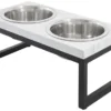 Frisco Marble Print Stainless Steel Double Elevated Dog Bowl -FRISCO Sales 216017 MAIN. SY630 V1591020394
