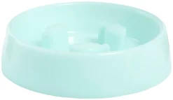 Frisco Fish Shaped Ridges Slow Feed Bowl, Light Blue, 1.25 cups