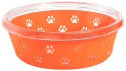 Frisco Paw Design Glass Bowl with Silicone Sleeve, 3 Cups