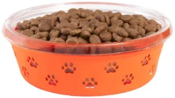 Frisco Paw Design Glass Bowl with Silicone Sleeve, 3 Cups -FRISCO Sales 216055 PT2. SY630 V1591020760