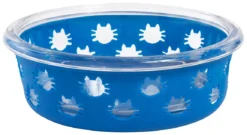 Frisco Cat Design Glass Bowl with Silicone Sleeve, 1.5 Cups