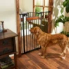 Frisco Wood Accents Extra Tall Auto-close Dog Gate, 41-in