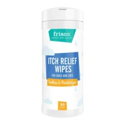 Frisco Itch Relief Waterless Grooming Wipes for Dogs & Cats, 50 count