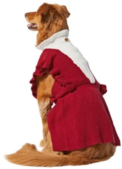 Frisco V Ruffle Dog & Cat Sweater Dress