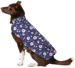 Frisco Patterned Floral Insulated Dog & Cat Puffer Coat