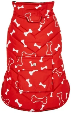 Frisco Patterned Bones Insulated Dog & Cat Coat -FRISCO Sales 223953 PT3. SY630 V1599669060