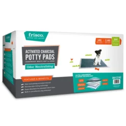 Frisco Giant Charcoal Dog Training & Potty Pads, 27.5 x 44-in, Unscented