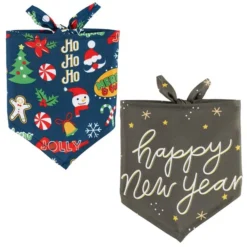 Frisco Holiday & New Years Dog & Cat Bandana, 2 pack
