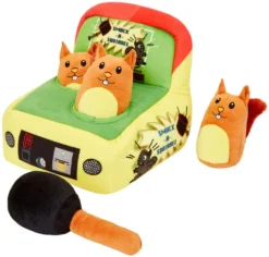 Frisco Retro Smack-a-Squirrel Hide & Seek Plush Puzzle Squeaky Dog Toy