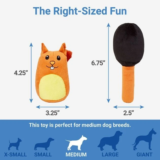 Frisco Retro Smack-a-Squirrel Hide & Seek Plush Puzzle Squeaky Dog Toy 5 Frisco Retro Smack-a-Squirrel Hide & Seek Plush Puzzle Squeaky Dog Toy - Image 3