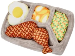 Frisco Retro Microwave Dinner Hide & Seek Plush Puzzle Squeaky Dog Toy