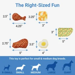 Frisco Retro Microwave Dinner Hide & Seek Plush Puzzle Squeaky Dog Toy -FRISCO Sales 230343 PT2. SY630 V1599945065