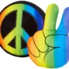 Frisco Retro Peace Sign Plush Squeaky Dog Toy