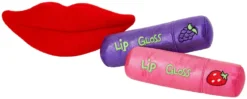 Frisco Retro Lip Gloss Plush Squeaky Dog Toy