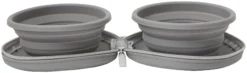 Frisco Travel Collapsible Silicone Dog & Cat Bowl, Gray