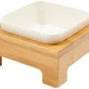 Frisco Square Melamine Dog & Cat Bowl with Bamboo Stand