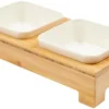 Frisco Square Melamine Dog & Cat Bowl Set with Bamboo Stand -FRISCO Sales 232076 MAIN. SY630 V1605053508