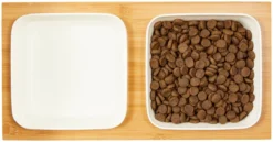Frisco Square Melamine Dog & Cat Bowl Set with Bamboo Stand -FRISCO Sales 232076 PT3. SY630 V1605145031