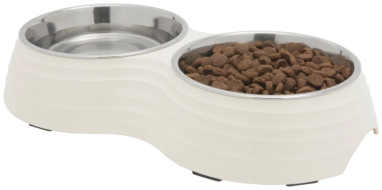 Frisco Stainless Steel Double Dog Bowls with Melamine Stand 4 Frisco Stainless Steel Double Dog Bowls with Melamine Stand - Image 2