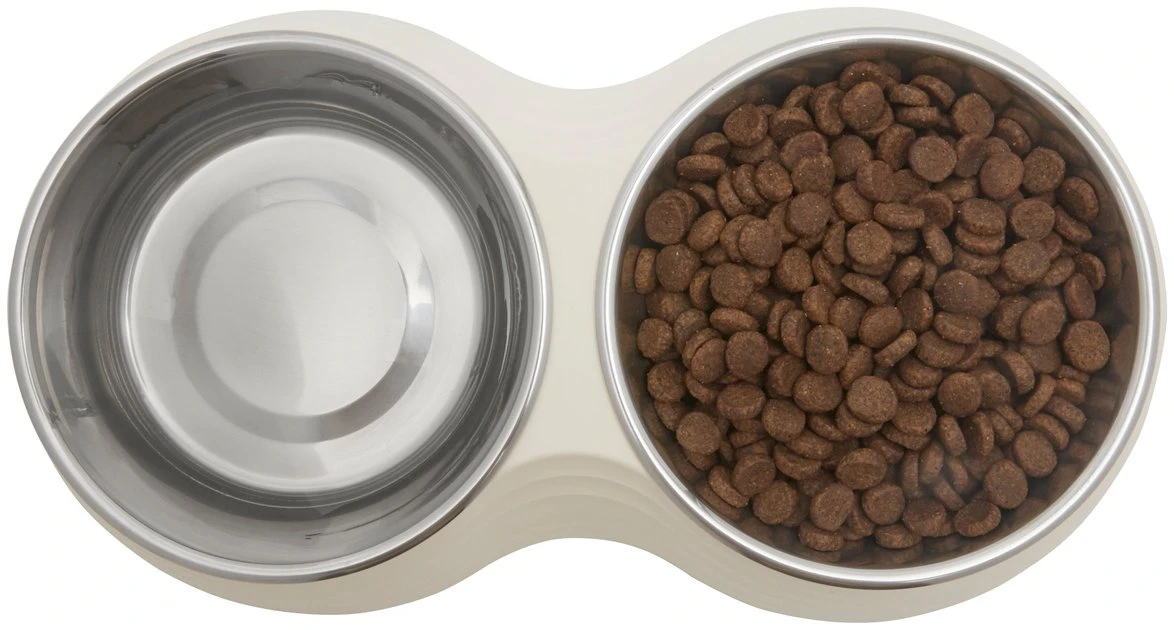 Frisco Stainless Steel Double Dog Bowls with Melamine Stand 5 Frisco Stainless Steel Double Dog Bowls with Melamine Stand - Image 3