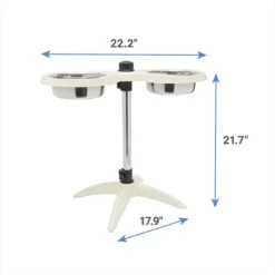 Frisco Adjustable Stainless Steel Double Elevated Dog Bowls, 7 Cups -FRISCO Sales 232097 PT6. SY630 V1605747106