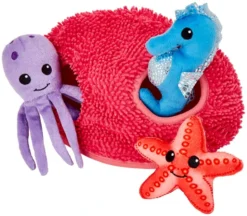 Frisco Hide & Seek Plush Coral Puzzle Dog Toy