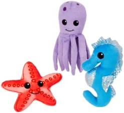 Frisco Hide & Seek Plush Coral Puzzle Dog Toy Refill, 3 count