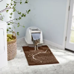 Frisco Microfiber Chenille Cat Silhouette Litter Mat -FRISCO Sales 235901 PT4. SY630 V1606833738