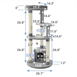Frisco 59.5-in Heavy Duty Faux Fur Cat Tree & Condo -FRISCO Sales 238156 PT1. SY630 V1617025923