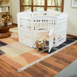 Frisco 8-Panel Plastic Exercise Dog Playpen
