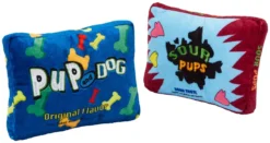 Frisco Zoomies & Chill Candy Plush Squeaky Dog Toy, 2 count