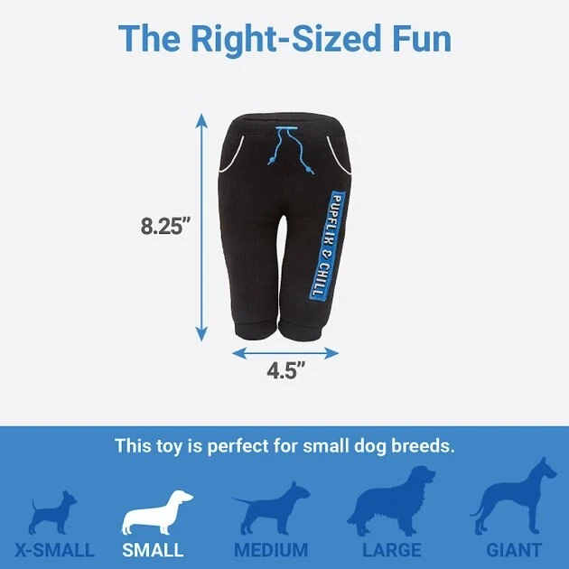 Frisco Zoomies & Chill Sweatpants Plush Squeaky Dog Toy 4 Frisco Zoomies & Chill Sweatpants Plush Squeaky Dog Toy - Image 2