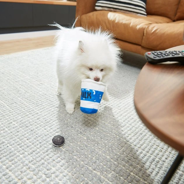 Frisco Zoomies & Chill 2-in-1 Milk & Cookie Plush Squeaky Dog Toy 6 Frisco Zoomies & Chill 2-in-1 Milk & Cookie Plush Squeaky Dog Toy - Image 4
