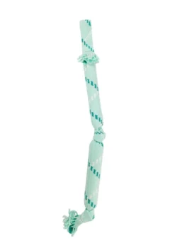 Frisco Double Fun Rope Squeaky Crinkle Dog Toy, Light Blue
