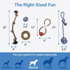 Frisco Rope Multipack for Medium Dog Toys, 5 count -FRISCO Sales 243978 PT1. SY630 V1657656385