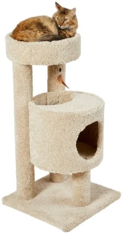 Frisco 36-in Real Carpet Wooden Cat Tree -FRISCO Sales 244520 PT2. SY630 V1603496784