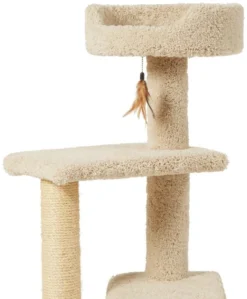 Frisco 41.5-in Real Carpet Wooden Cat Tree -FRISCO Sales 244526 PT4. SY630 V1603204607