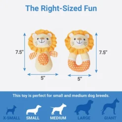 Frisco Lion Plush Multipack Puppy Toy, 2 count -FRISCO Sales 245918 PT1. SY630 V1611089594