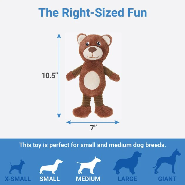 Frisco Bear Plush Squeaky Dog Toy 4 Frisco Bear Plush Squeaky Dog Toy - Image 2