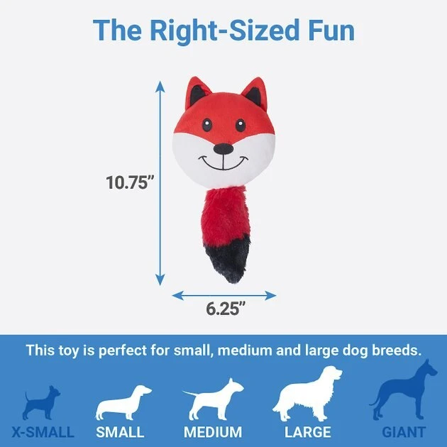 Frisco Fox Disc Plush Squeaky Dog Toy 4 Frisco Fox Disc Plush Squeaky Dog Toy - Image 2