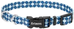 Frisco Blue Argyle Dog Collar