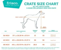 Frisco Heavy Duty All-in-1 Multi-Stage 3 Door Collapsible Wire Dog Crate -FRISCO Sales 247915 PT2. SY630 V1611265566