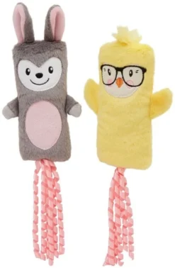 Frisco Easter Bunny & Chick Kicker Cat Toy, 2 count