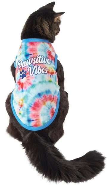 Frisco Pawsitive Vibes Tiedye Print Dog & Cat T-Shirt 5 Frisco Pawsitive Vibes Tiedye Print Dog & Cat T-Shirt - Image 3