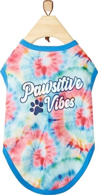 Frisco Pawsitive Vibes Tiedye Print Dog & Cat T-Shirt 6 Frisco Pawsitive Vibes Tiedye Print Dog & Cat T-Shirt - Image 4